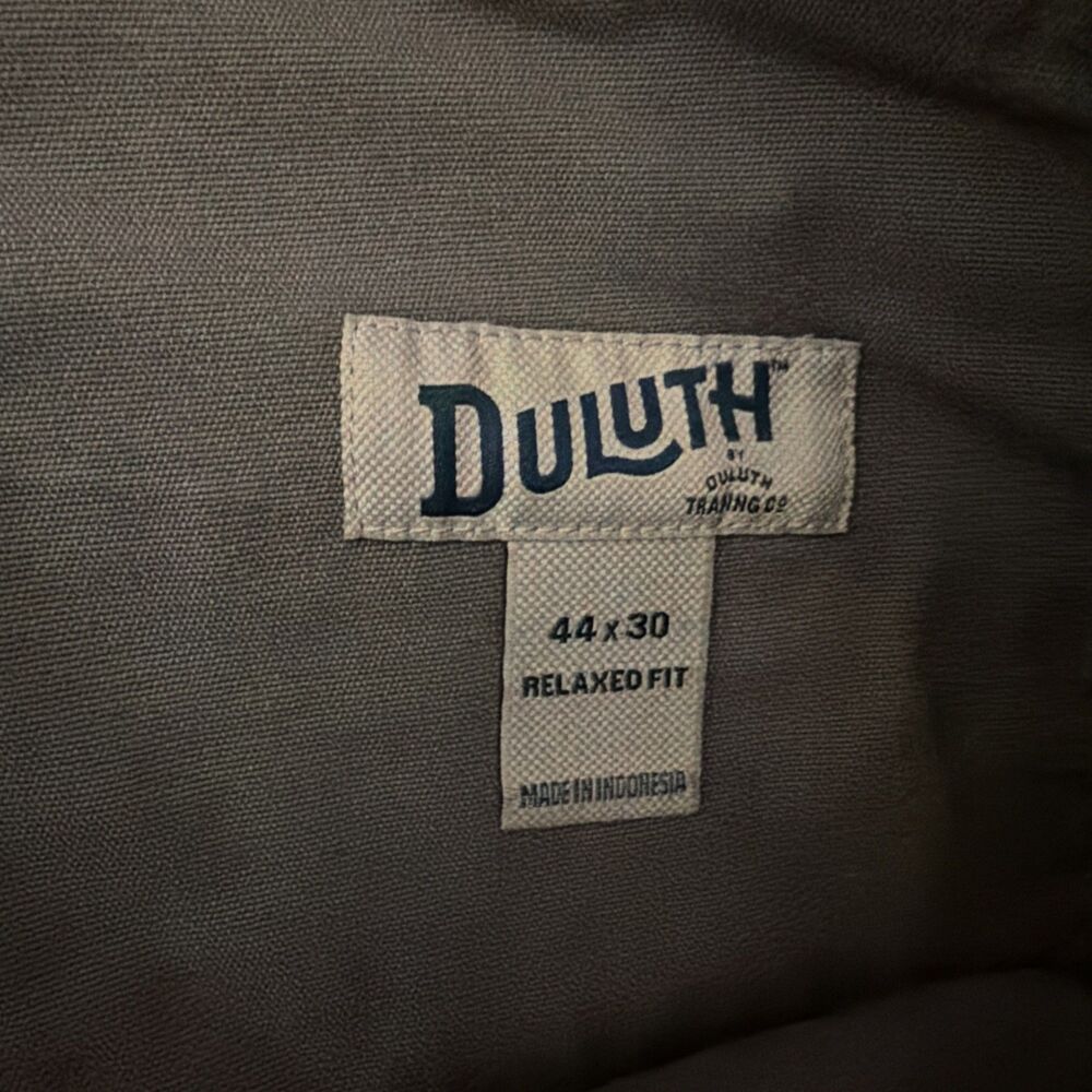 Duluth Trading Flex Fire Hose Sweat Management Chino Pant Men 44x30 Gray Stretch - Picture 4 of 9